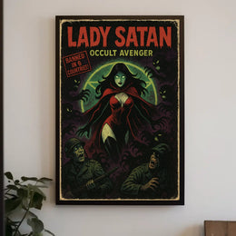 Lady Satan Occult Avenger Vintage Fantasy Mythology Poster