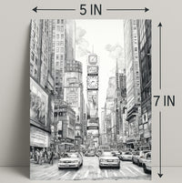 Urban Sketch Times Square Poster