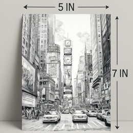 Urban Sketch Times Square Poster