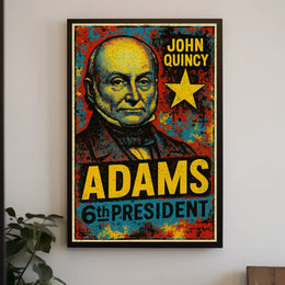 John Quincy Adams 6th President of the United States Graffiti Pop Art Poster