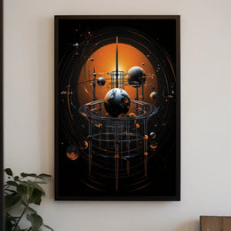 Futuristic Cosmic Journey Landscape Futuristic Sci-Fi Poster