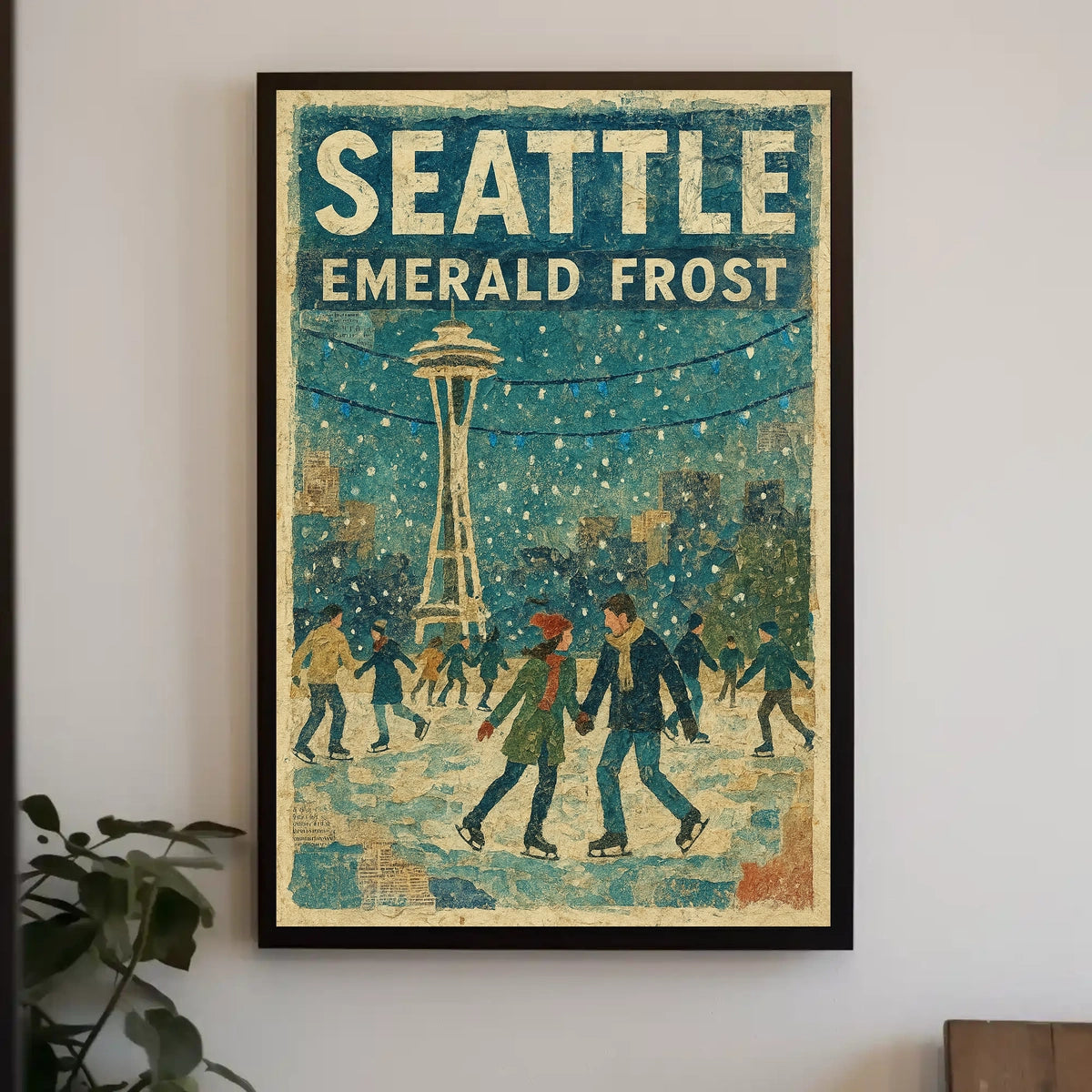Seattle Emerald Frost Poster