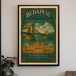 Budapest The Pearl Of The Danube Poster