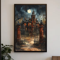 Haunted Mansion Under The Moonlight Poster