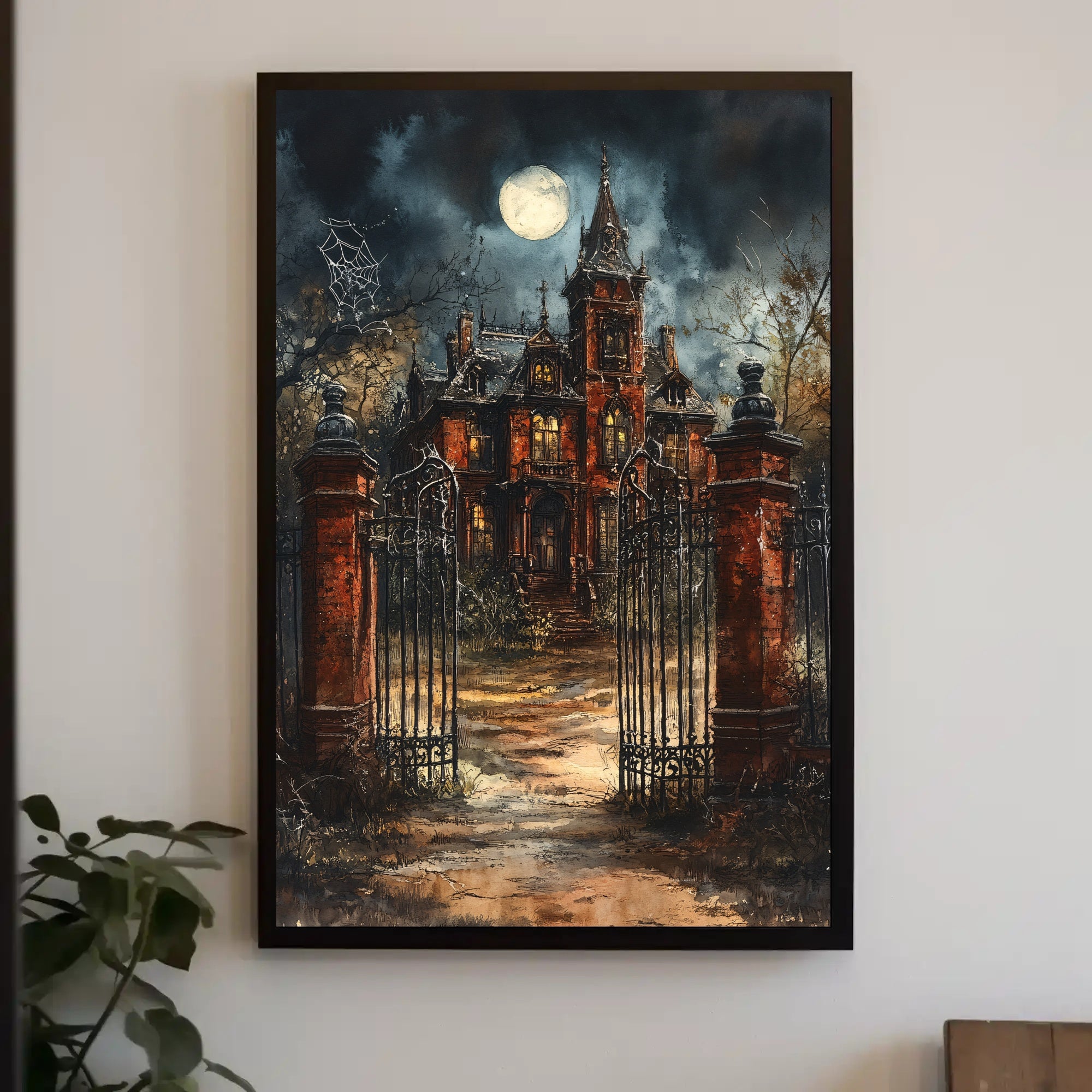 Haunted Mansion Under The Moonlight Poster