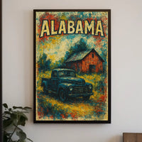 Vintage Alabama Scene Poster