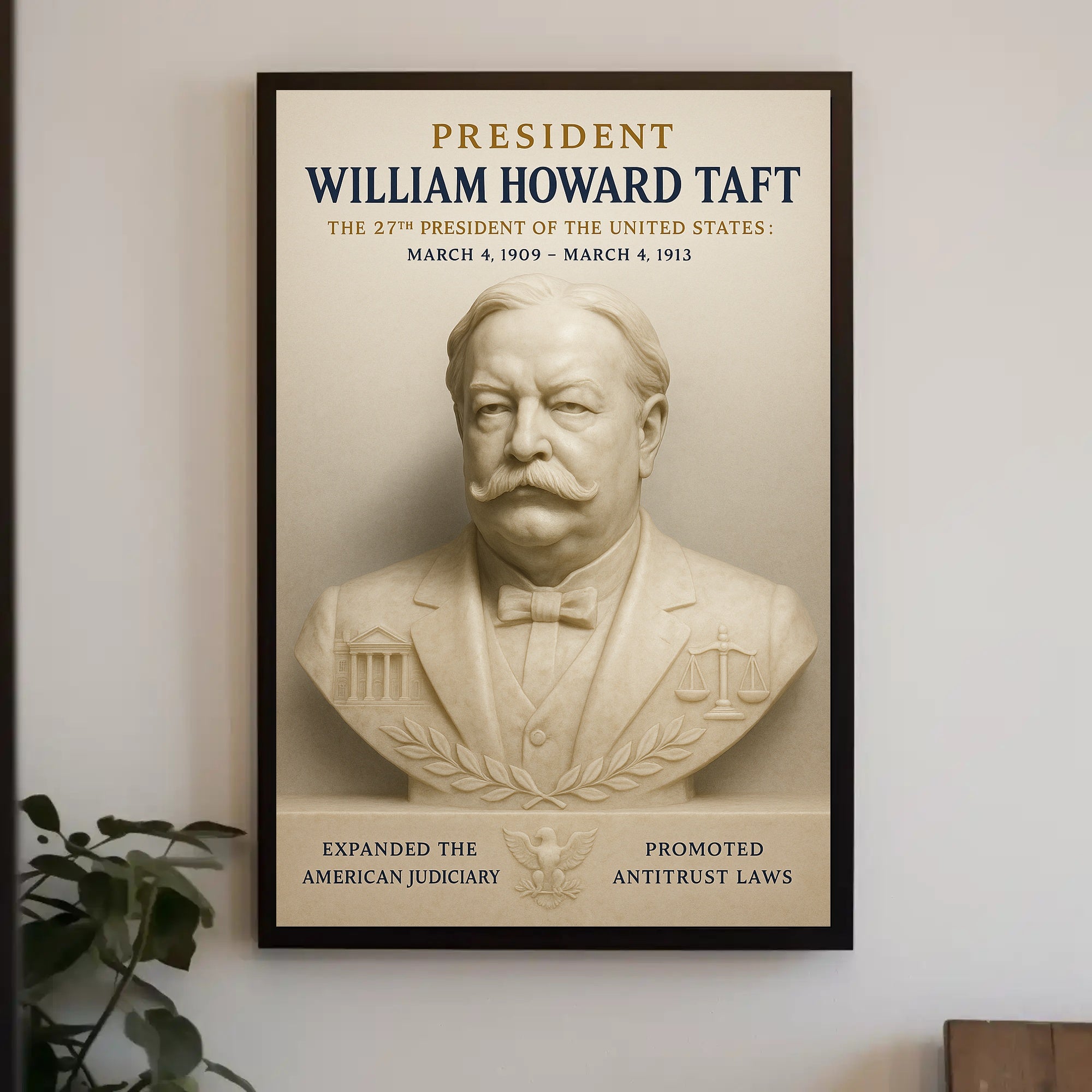 William Howard Taft Vintage Historical Presidential Poster