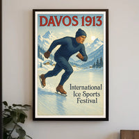 Davos 1913 International Ice Sports Festival Poster PosterGoat