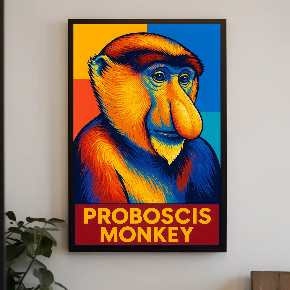 Proboscis Monkey Art Poster