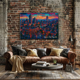 Syrian Arab Republic Vibrant Cityscape Poster