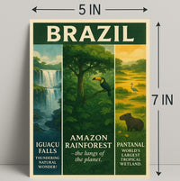 Wonders of Brazil Poster PosterGoat