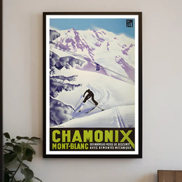 Chamonix Mont-Blanc Ski Poster