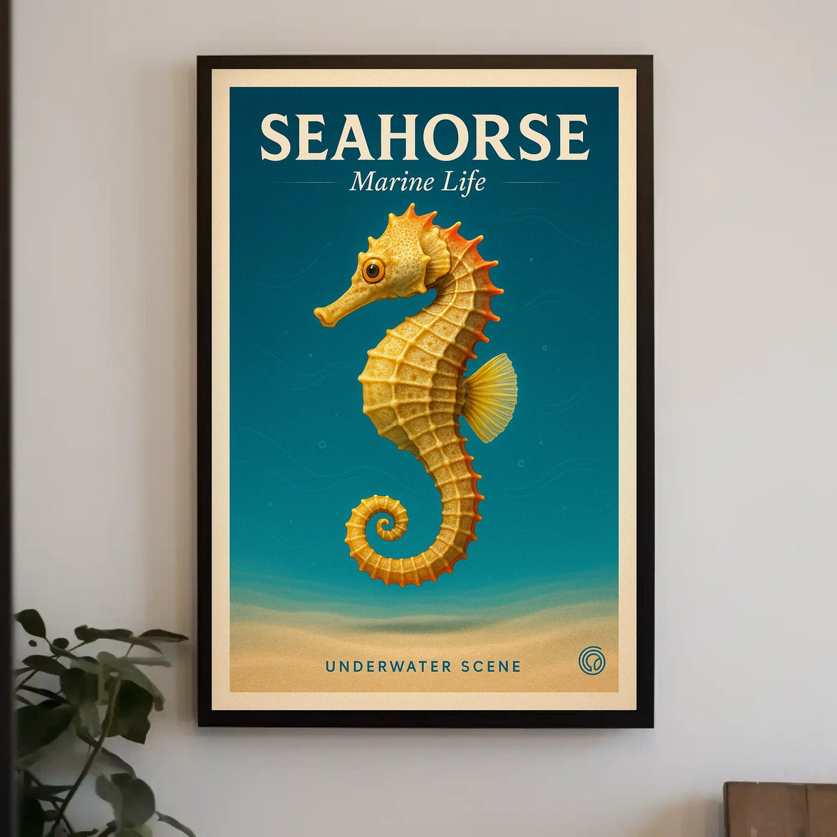 Seahorse Marine Life Poster