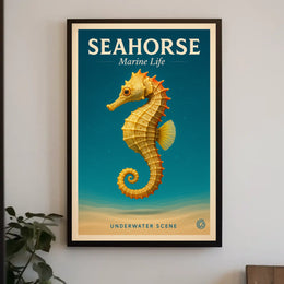 Seahorse Marine Life Poster