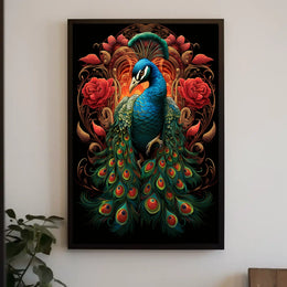 Majestic Peacock In Bloom Poster