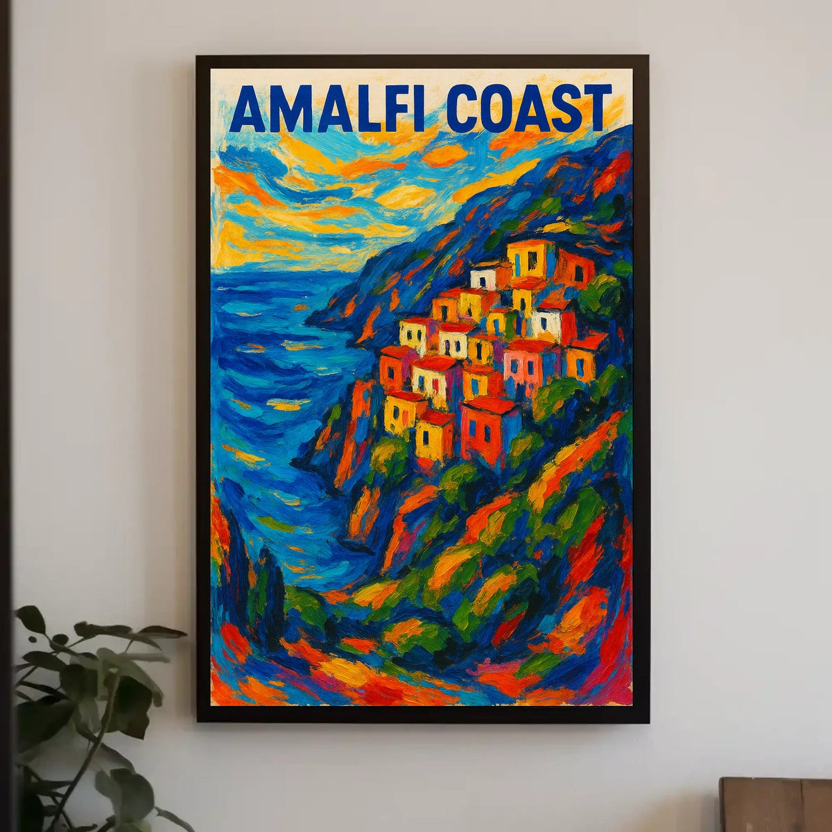 Amalfi Coast Vibrant Escape Poster Wall Art For Home Decor