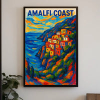 Amalfi Coast Vibrant Escape Poster Wall Art For Home Decor