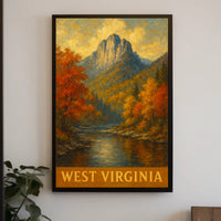 Vintage Autumn Splendor West Virginia Poster