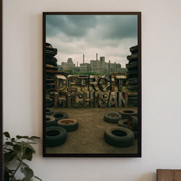 Detroit, Michigan Industrial Legacy Poster