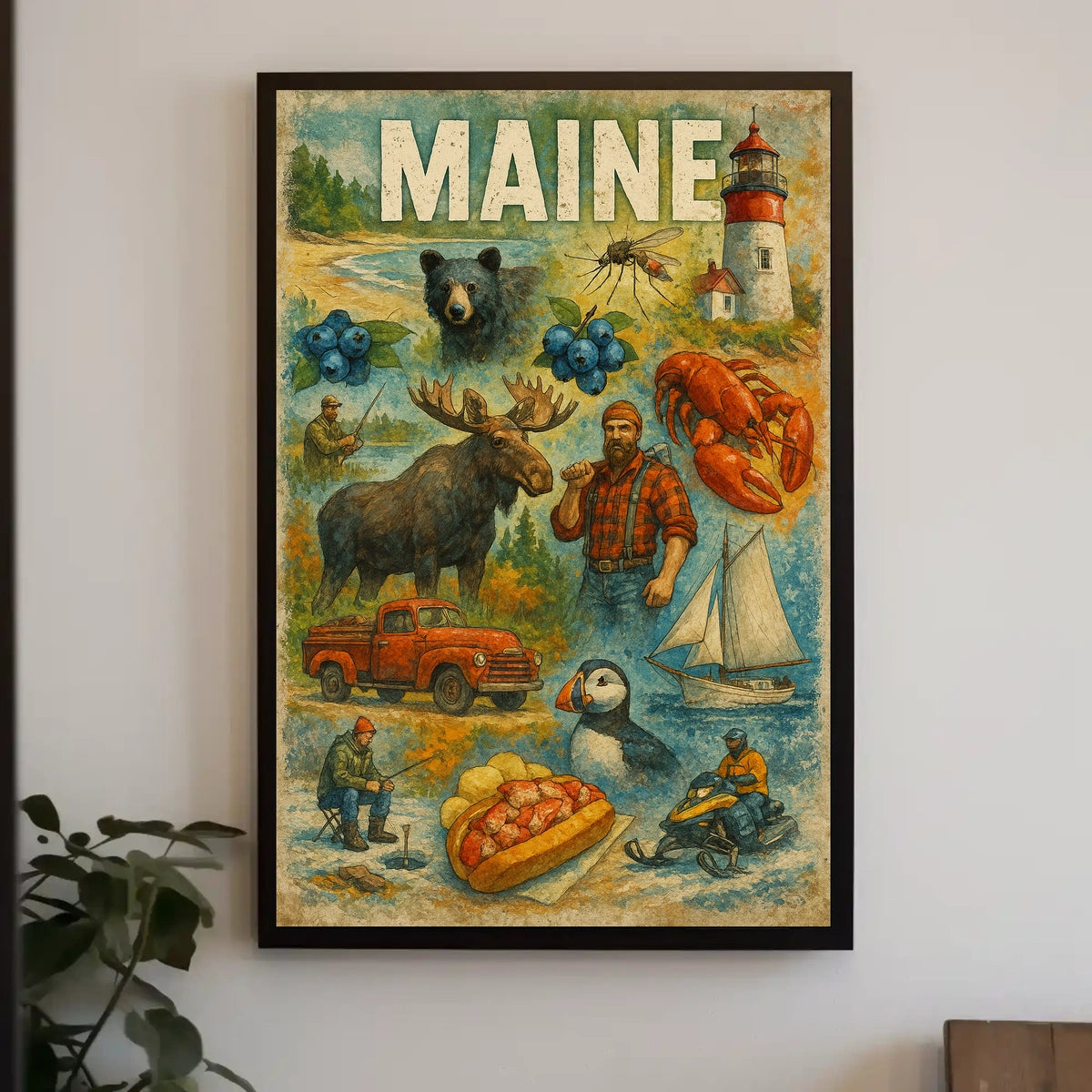 Discover Maine Poster