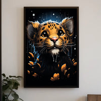 Leopard Fantasy Art Poster: Whimsical Wildlife Magic