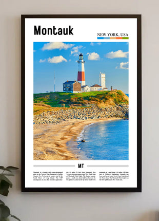 Montauk Lighthouse Landmark Travel Poster