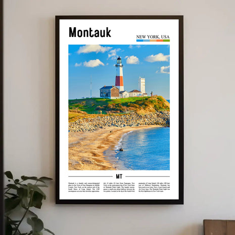 Montauk Lighthouse Landmark Travel Poster