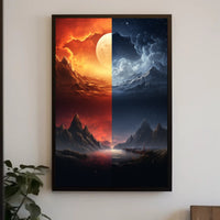 Dual Realms Day And Night Poster