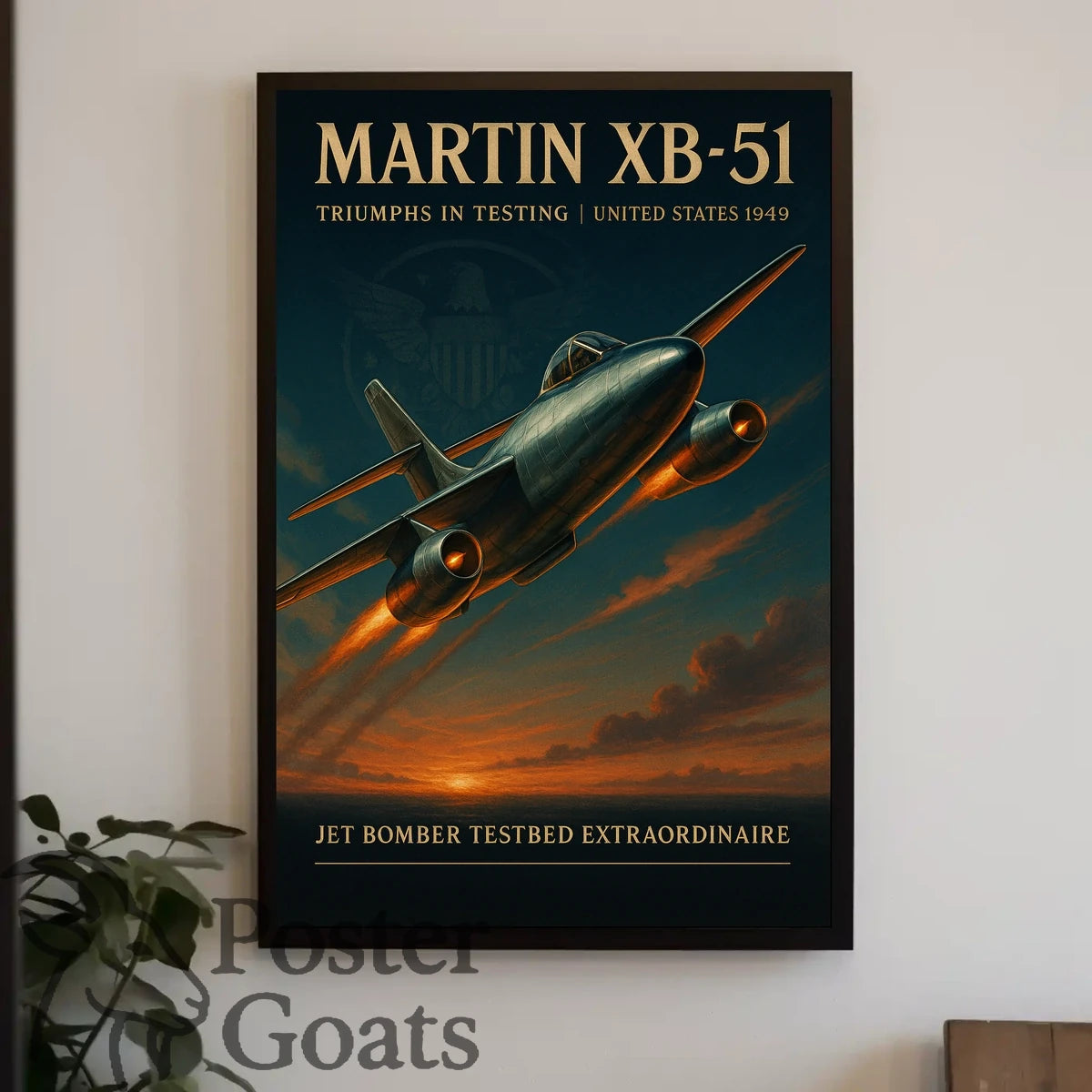 Martin XB-51 Jet Bomber Flight Military Recruitment Poster