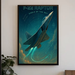 F22 Raptor Poster Eagle of the Sky for Aviation Enthusiasts