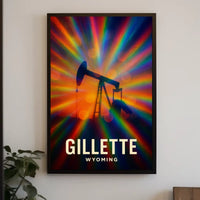 Gillette Wyoming Energy Color Travel Impressionism Poster