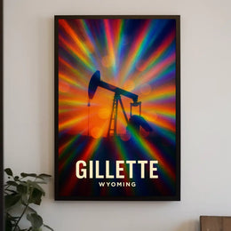 Gillette Wyoming Energy Color Travel Impressionism Poster