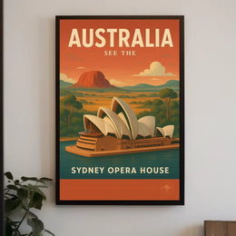 Discover Australia Sydney Opera House Poster