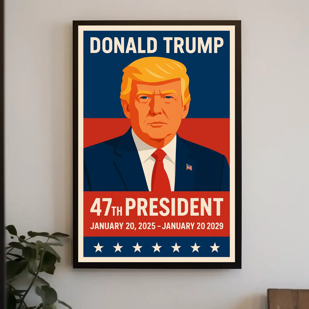 Trump 47th President Patriotic Vintage Poster