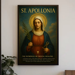 St. Apollonia Religious Veneration Art Poster - Cultural Heritage Poster PosterGoat