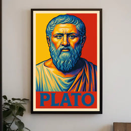 Plato Philosophical Icon Poster