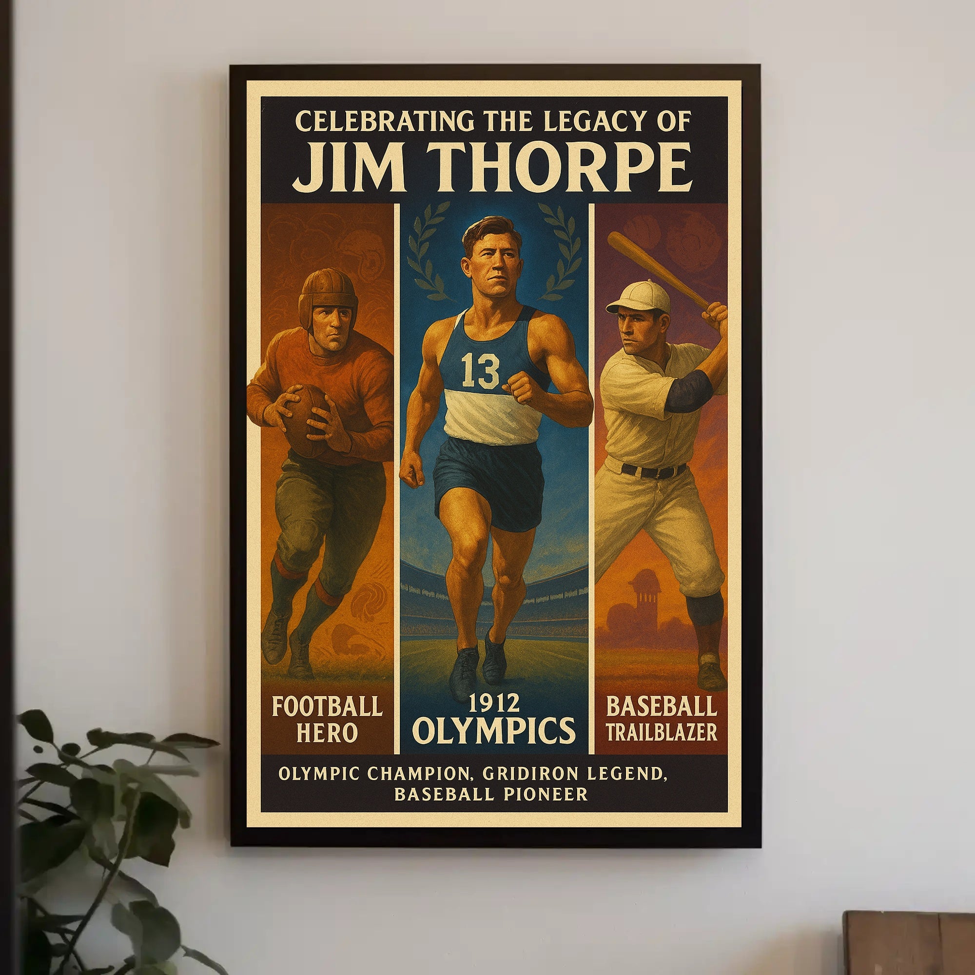 Celebrating the Legacy of Jim Thorpe Poster PosterGoat