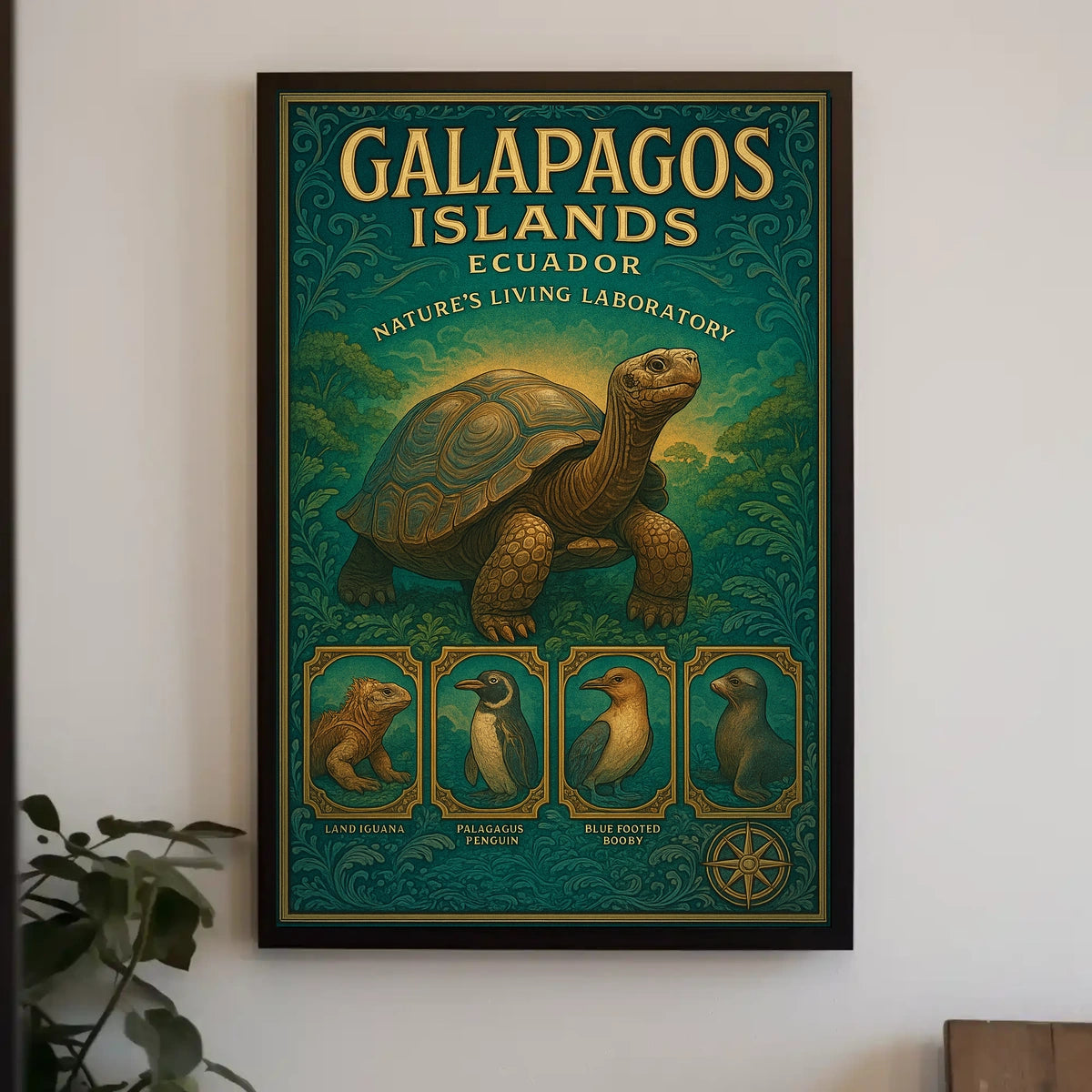 Galapagos Islands Natures Living Laboratory Poster