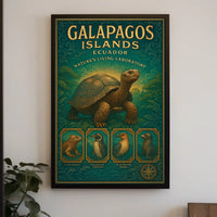 Galapagos Islands Natures Living Laboratory Poster