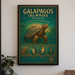 Galapagos Islands Natures Living Laboratory Poster