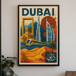 Dubai Mosaic Poster Modernity And Tradition Home Decor
