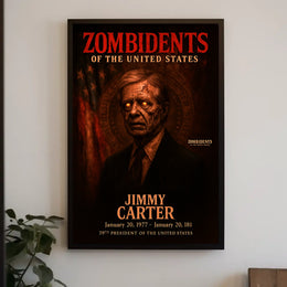 Jimmy Carter 39th President of the United States Zombidents Poster Series