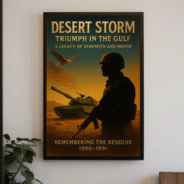 Operation Desert Storm Patriotic Strength Honor Poster