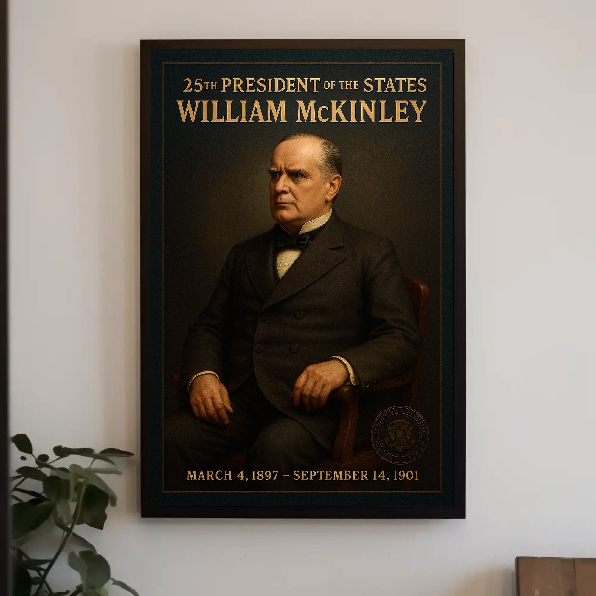 William McKinley Historical Portrait Presidential Poster PosterGoat