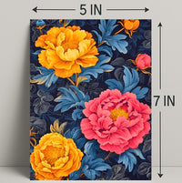 Vivid Floral Elegance Art Print - Abstract or Artistic Poster