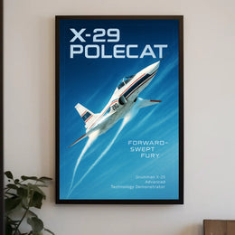 X-29 Polecat Forward-Swept Fury Poster PosterGoat