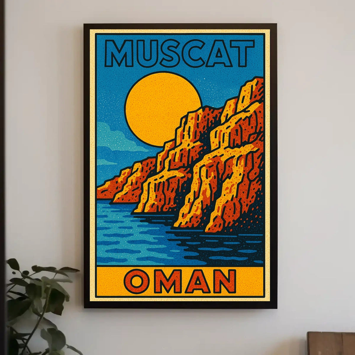 Muscat, Oman Scenic Travel Poster