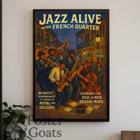 New Orleans Jazz Night in French Quarter Poster