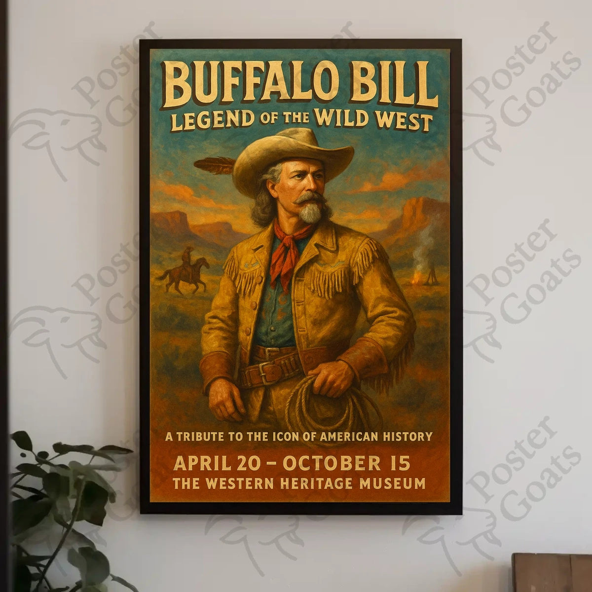 Buffalo Bill Vintage Americana Adventure Cultural Heritage Poster