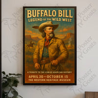 Buffalo Bill Vintage Americana Adventure Cultural Heritage Poster